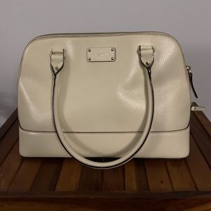 cream Kate spade bag
